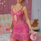Sexy Pink Lingerie Set 502651