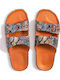 Flache Sandalen für Damen in Braun Farbe