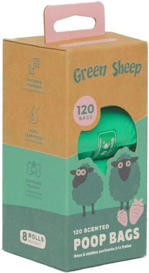 Green Sheep Hygiene Bags Strawberry Scent 8*15 Bags