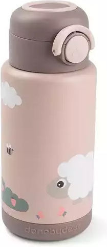 Done by Deer Kids Water Bottle Thermos Non Spill Pink 340ml