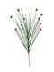Green Branch with Red and Green Pom-Poms H76cm