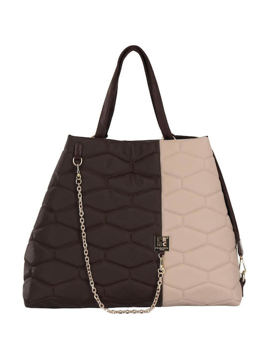 Women's Bag Shopper Shoulder Beige