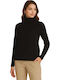Damen Pullover Rollkragen Black