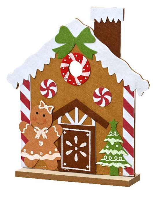 Kaemingk Crăciunescă Decorativă Lemn Scenă Roșie 33.5x30x6cm.