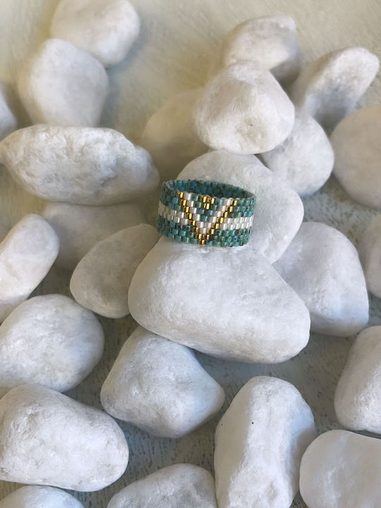 The Gem Stories Ring with Stones Gold Plated