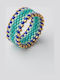 The Gem Stories Ring with Stones Gold Plated