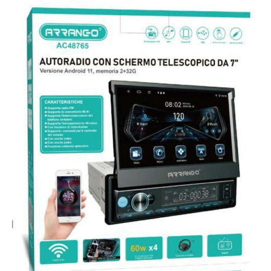 Arrango Ραδιόφωνο Αυτοκινήτου 1 DIN (Bluetooth/USB)