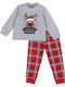 Chicco Kinder Schlafanzug Winterlich Baumwoll Gray