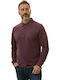 Polo Long Sleeve Burgundy Blouse