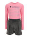 Kinder-Set mit Shorts Sommer 2Stück Pink-anthracite Bright Future