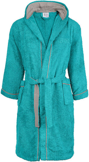 Beauty Home Kids Hooded Bathrobe Petrol