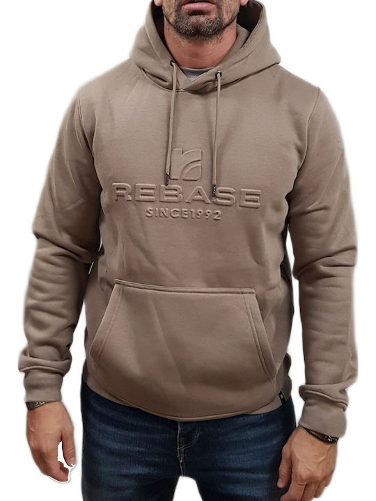 Rebase Суитшърт с Качулка Dk Beige