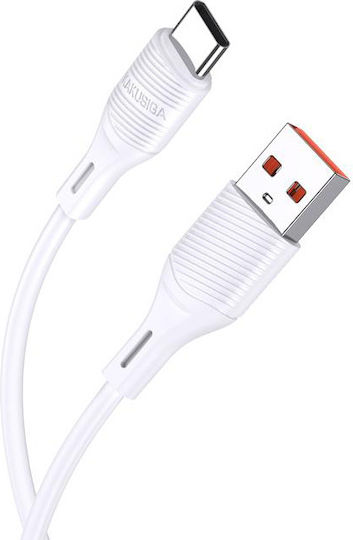 Kakusiga Редовна USB 2.0 Кабел USB-C мъжки - USB-A мъжки 15W Бял 1м (KSC-953-C-WH-100)
