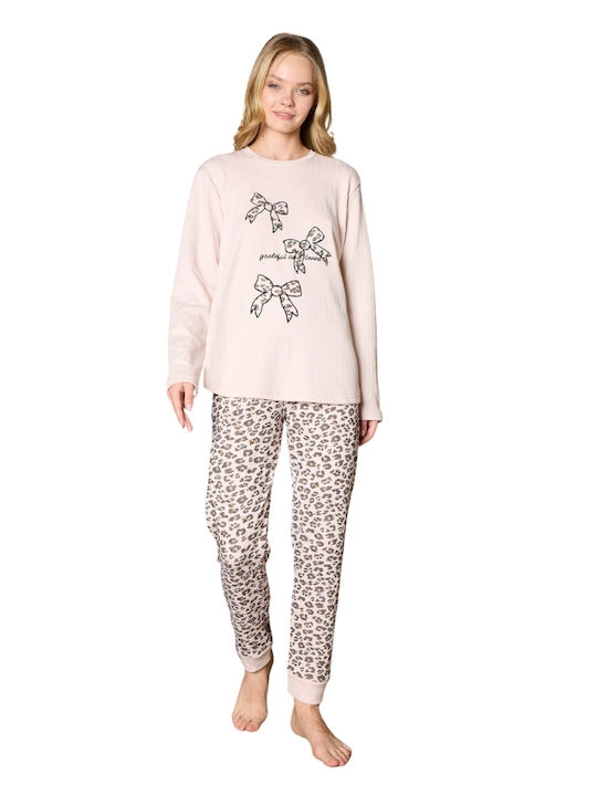 Modalove Set Pijamale pentru Femei Beige