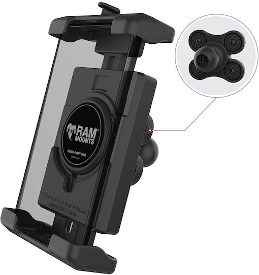Βαση Κινητου Quick-grip Pro Μπιλια & Αποσβεστηρα Δονησεων Ram-hol-pd7bvu Ram Mounts