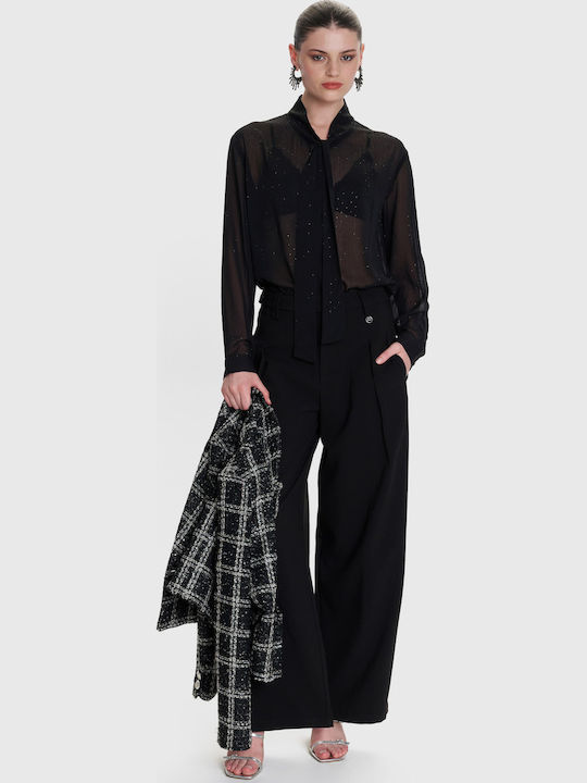 Women's Fabric Trousers Black