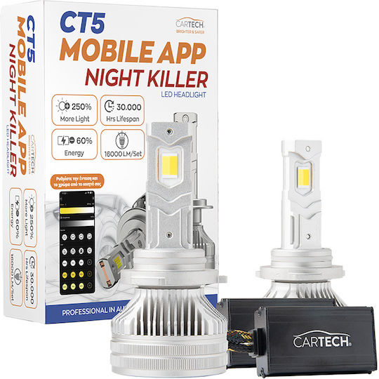 Cartech Lamps Car & Motorcycle HB4-9006 LED 6500K Cold White 160W 2pcs