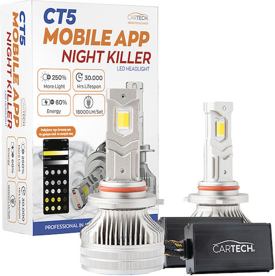 Cartech Lamps Car & Motorcycle HB3 LED 6500K Cold White 160W 2pcs