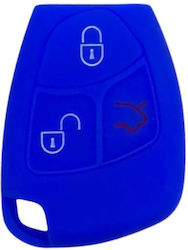 Silicone Key Case Mercedes 3 Buttons 2 Colors Blue
