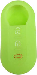 Car Key Cover Case made of with 3 Buttons for Fiat / Lancia in Green Color Car Key Cover Case made of with 3 Buttons for Fiat / Lancia in Green Color
