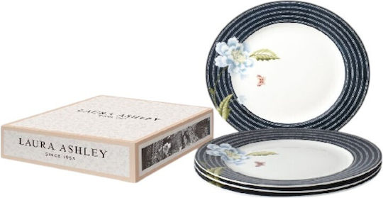 Laura Ashley Midnight Candy Stripe Πιάτο Ρηχό 20cm 4τμχ