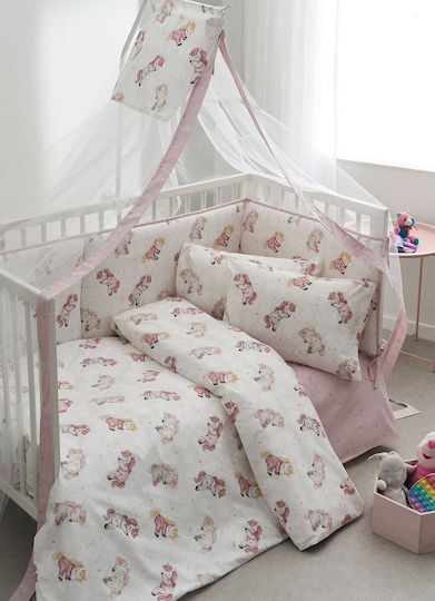 Vesta Home Βρεφικό Κουβερλί Βαμβακερό Ροζ 120x160cm