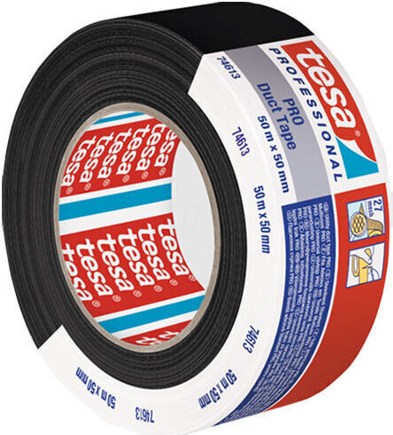 Tesa Professional Self-Adhesive Fabric Tape Black 50mmx25m 1pcs Tesa Professional Self-Adhesive Fabric Tape Black 50mmx25m 1pcs