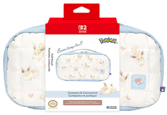 Hori Switch 2 Husă Căptușită Puff Pouch Eevee Cottage Core