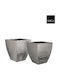 Fankon Flowers Übertopf Keramik Silber 16x16x14εκ.