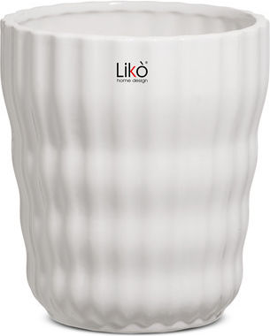 Fankon Flowers Planter Ceramic White 13x14.5cm.