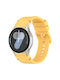Samsung Galaxy Watch 7 40 44mm Official Solid Stitched Silicone Watch Band Yellow