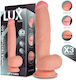 Lux Triple Ρεαλιστικό Dildo με Όρχεις Flesh