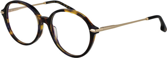 Victoria Beckham Rund Metallischer & Kunststoff Brillengestell 25007222