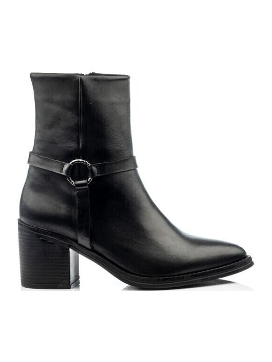 Leather Women's Ankle Boots Black