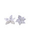 Christmas White Fabric Velvet Flower Clothespin 30x4cm Design 2