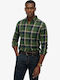 Long-sleeved Shirt in Wide Line Checked Blue, Green