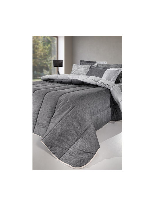 Guy Laroche Bettdecke Großes Doppelbett 220x240cm Safari Anthracite 530 GSMGsm