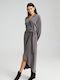 Maxi Φόρεμα Κρουαζέ Dark Grey