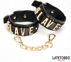 LateToBed Slave Χειροπέδες σε Χρυσό Χρώμα