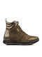 Leather Khaki Men's Boots