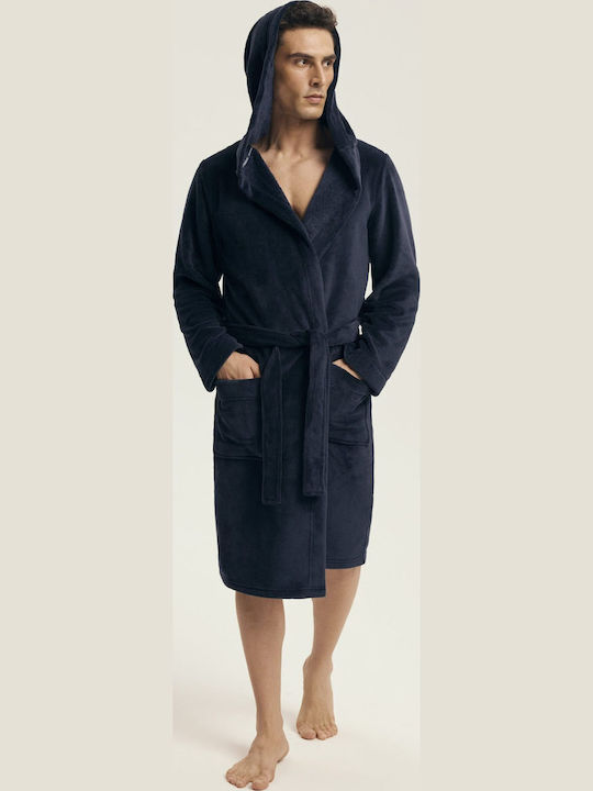 Henderson Men's Winter Pajama Robe Blue