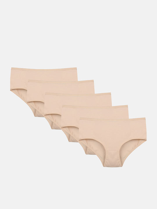Βαμβακερά Γυναικεία Slip MultiPack Μπεζ