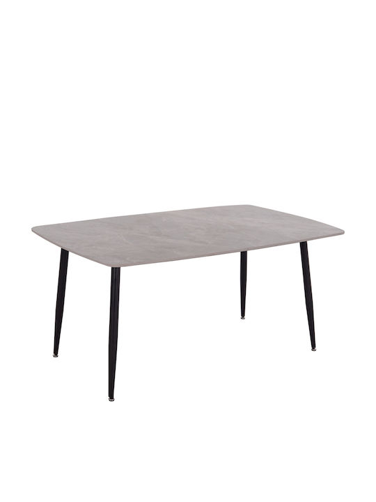 Rav Masă Sala de mese Marble Grey, Black 160x90x75buc