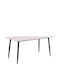 Rav Tisch Speisesaal Marble White, Black 160x90x75cm