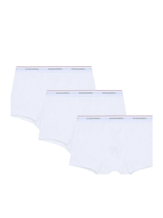Dsquared2 Slipi bărbătești 3Pachet Alb