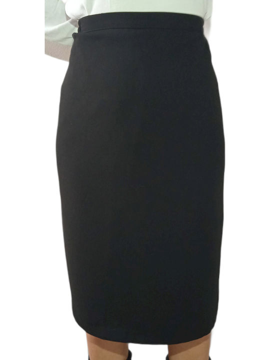 Rodonna Crepe Maxi Skirt Black