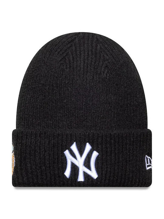 New York Yankees Beanie Unisex Σκούφος Πλεκτός σε Μαύρο χρώμα