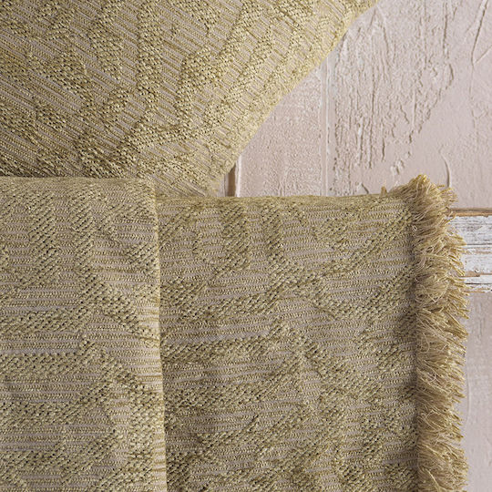 Rythmos Melie Sofa Throw 2 Seater Chenille 180x240cm Golden Olive