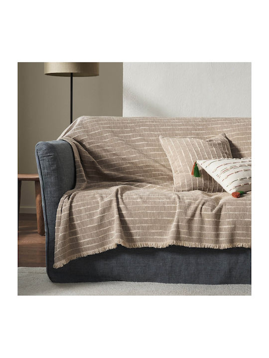 Gofis Home Bej Cuvertură Pentru Canapea 4 Locuri Jacquard 180x350cm Bej 148/06