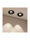 kelvo Asymmetrical Metallic Recessed Spot with Integrated LED and Natural White Light White 8.3x8.3cm. 1pcs